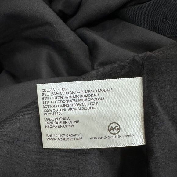 AG Collarless Black Shirt Dress, Size Small, NWT - Picture 12 of 12